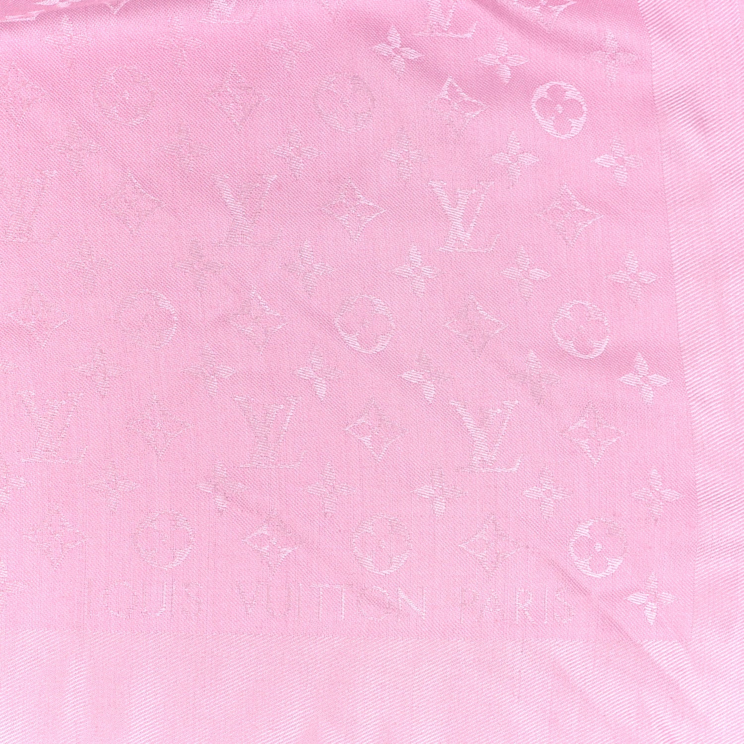Louis Vuitton Silk Wool Monogram Shawl Velvet Rose 3 of 3