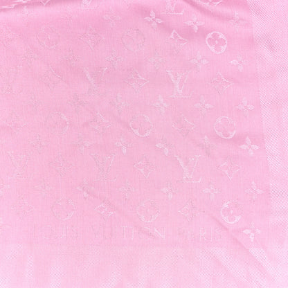 Louis Vuitton Silk Wool Monogram Shawl Velvet Rose 3 of 3