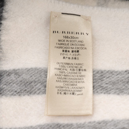 Burberry Cashmere Giant Check Skinny Scarf Stone 3 of 4