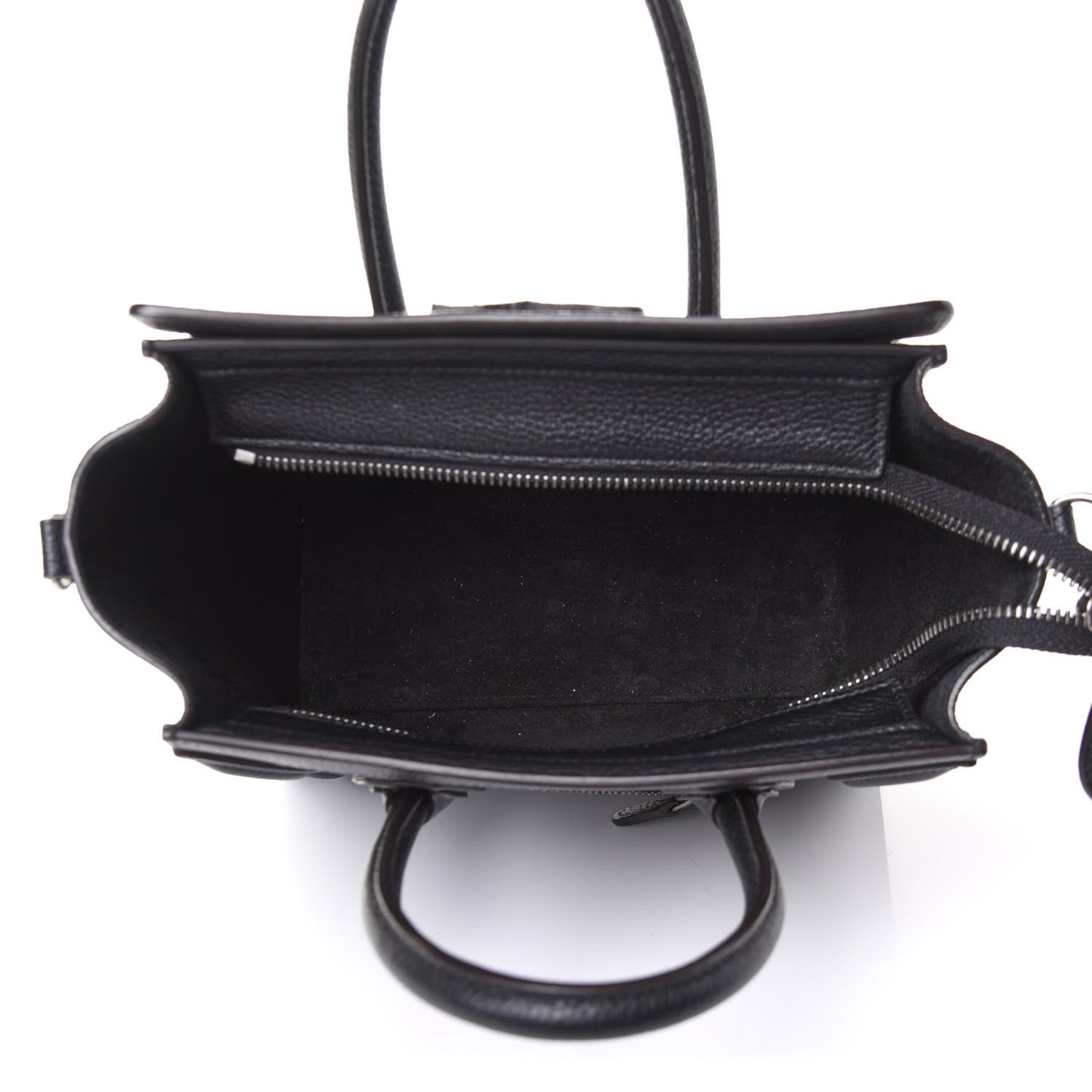 Drummed Calfskin Nano Luggage Black