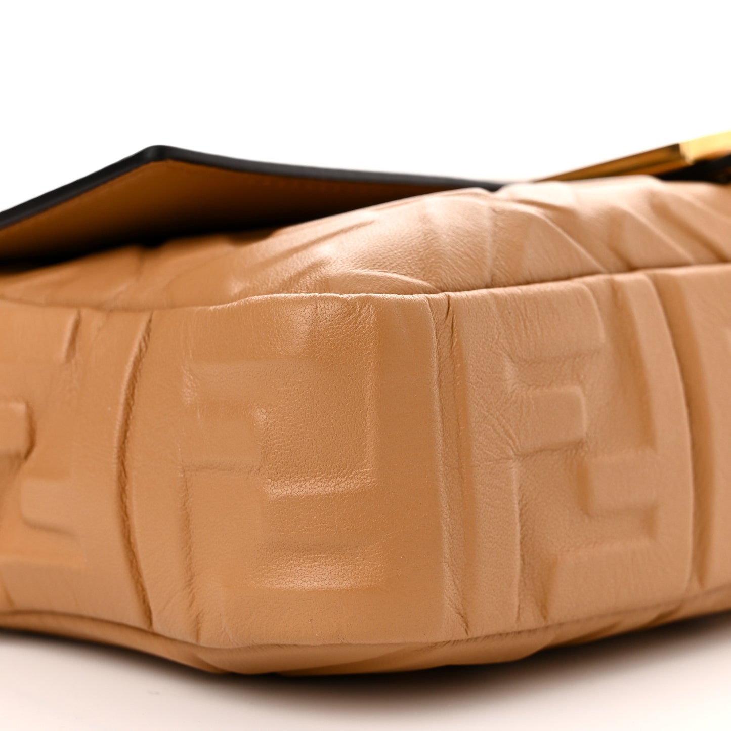 Nappa FF 1974 Embossed Baguette Miele Scuro