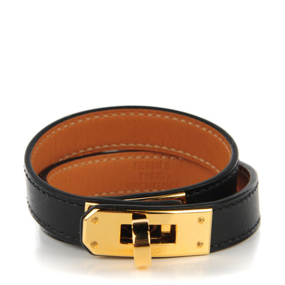 Hermes Chamonix Kelly Double Tour Bracelet S Black 1 of 8