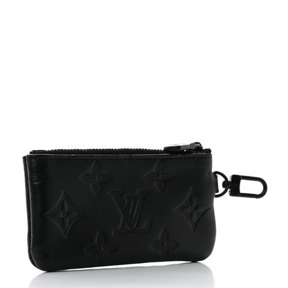 Louis Vuitton Calfskin Monogram Shadow Key Pouch Black 3 of 7