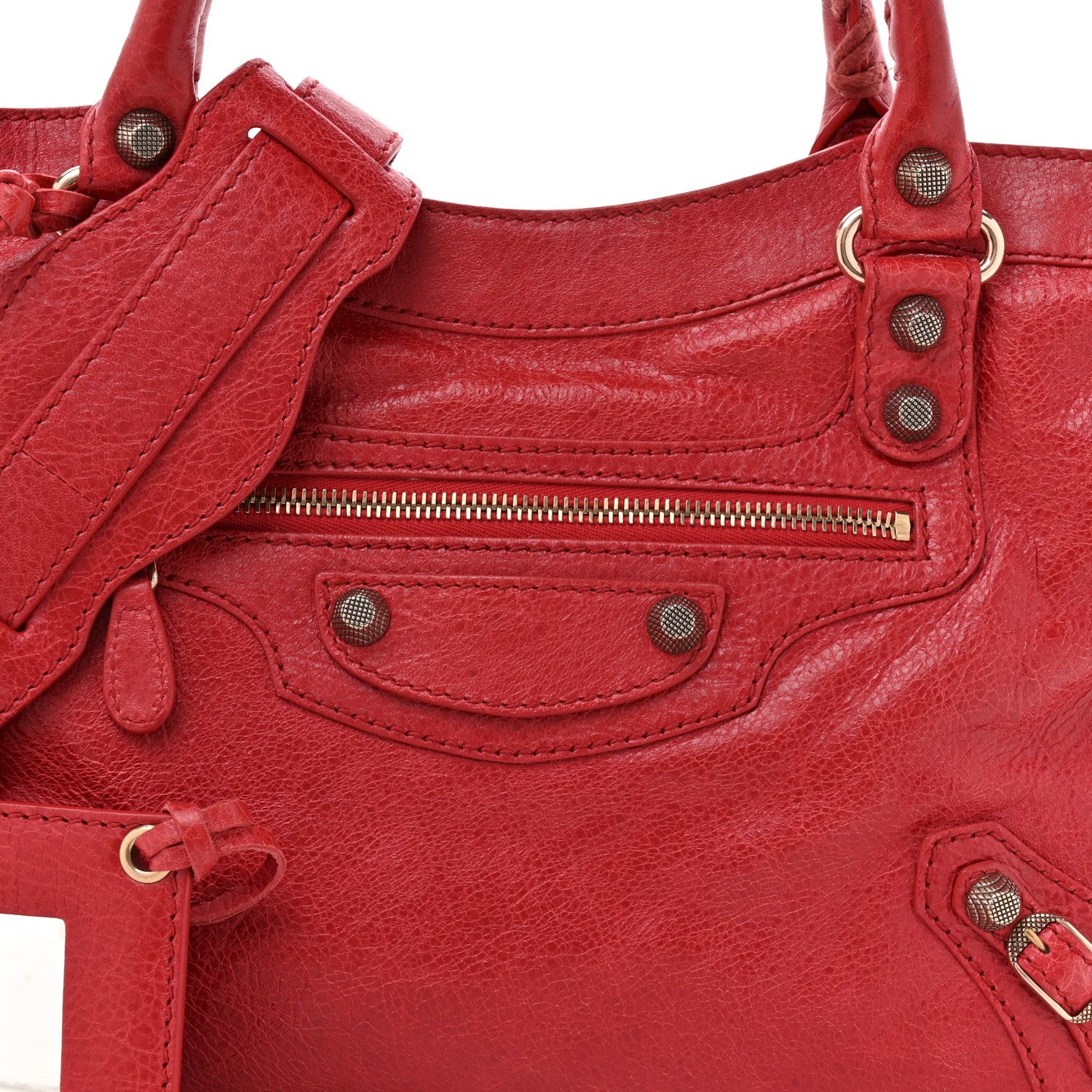 Balenciaga Agneau Giant 12 Rose Gold Hardware Town Rouge Coquelicot 8 of 11