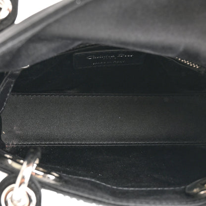 Christian Dior Satin Crystal Cannage Mini Lady Dior Black 5 of 14