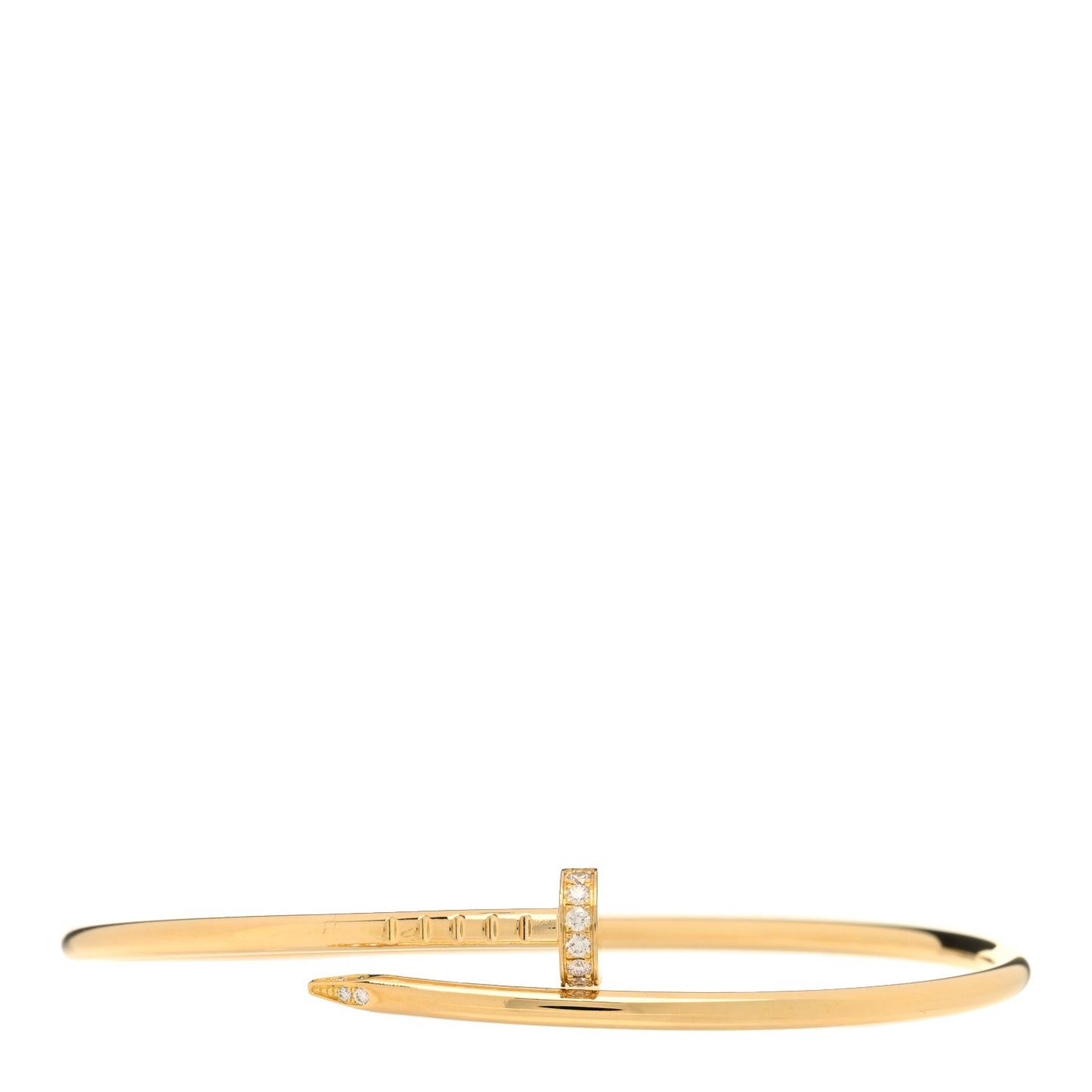 18K Yellow Gold Diamond Small Juste Un Clou Bracelet 17