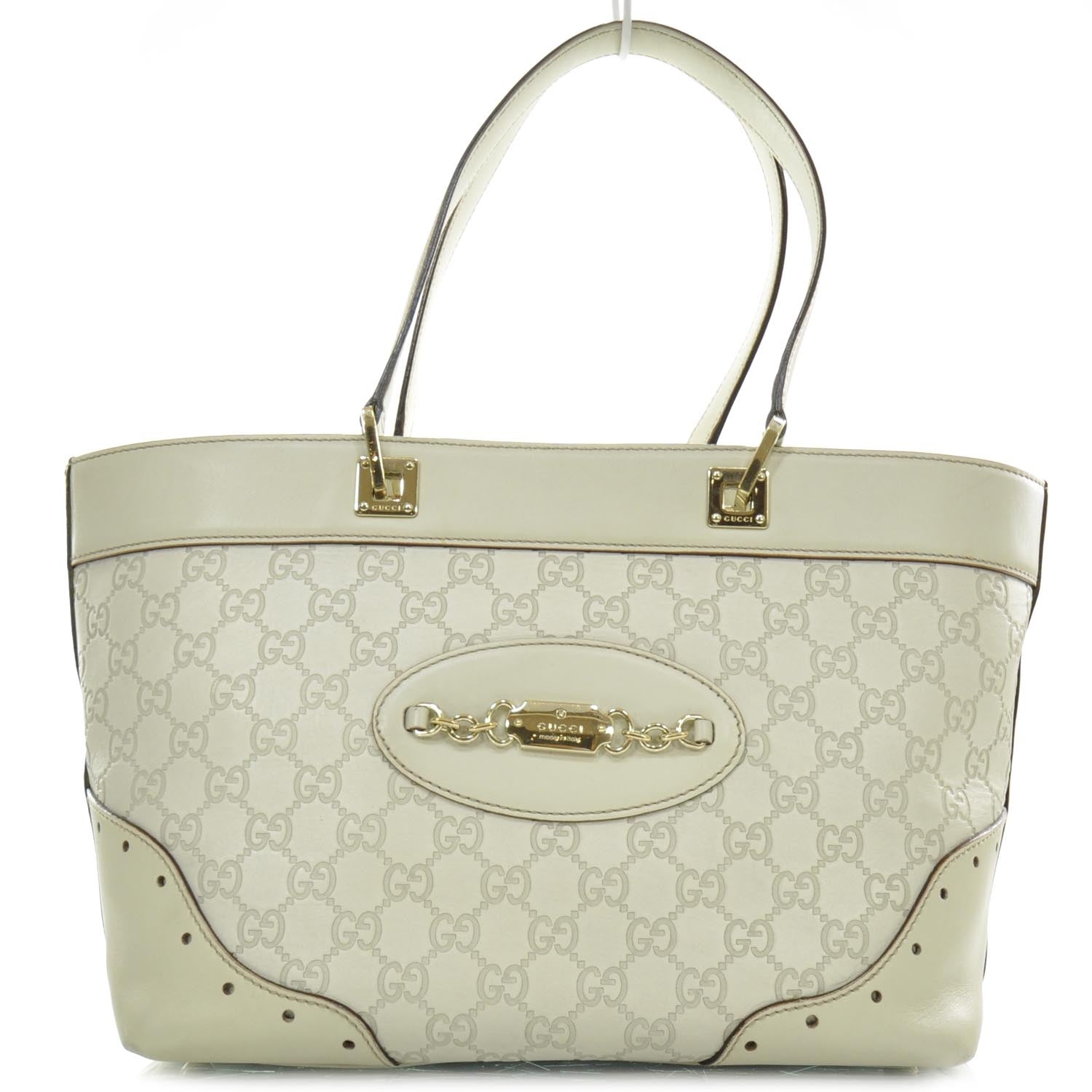 Gucci Guccissima Punch Tote Ivory 1 of 9