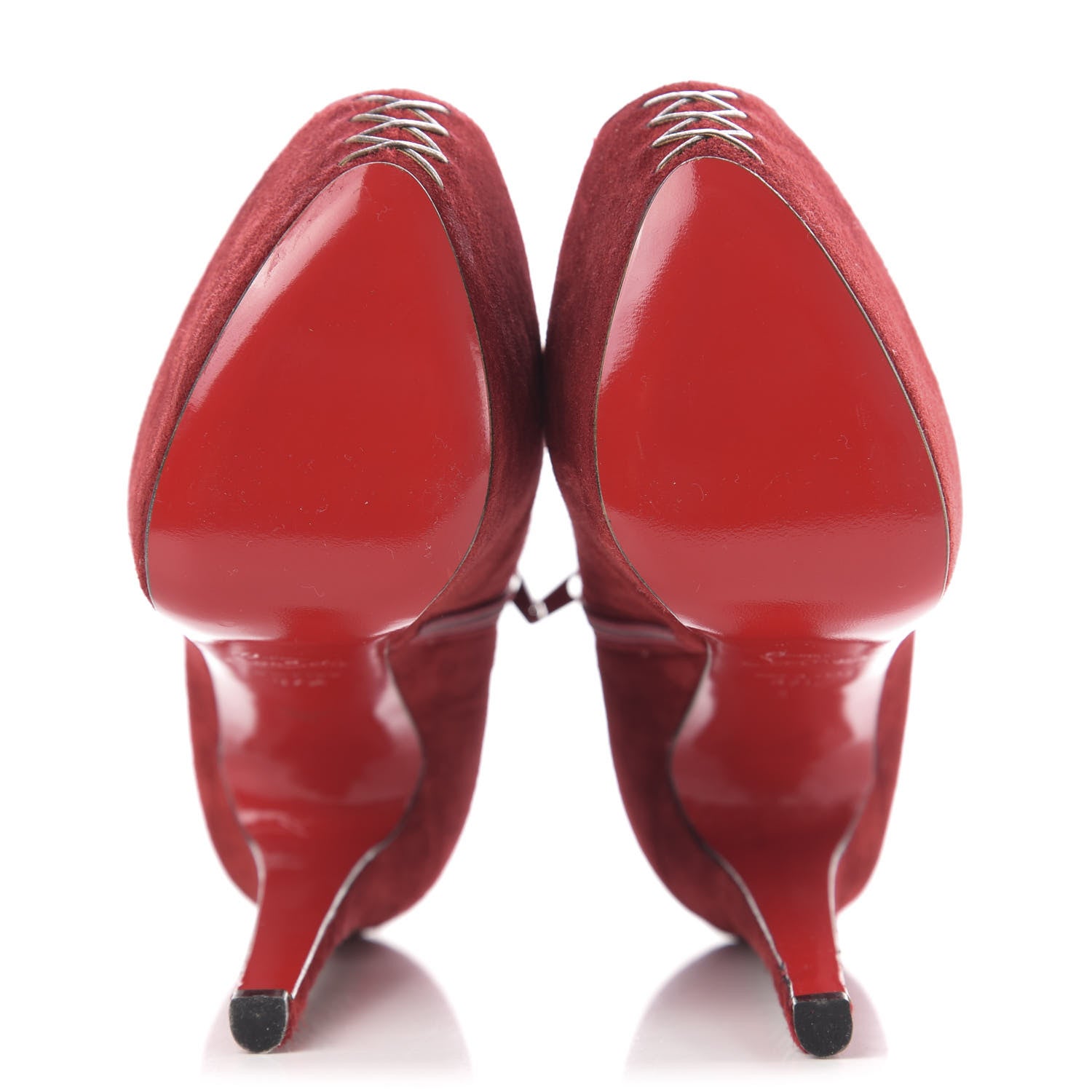 Christian Louboutin Veau Velours Recouzetta 160 Booties 37.5 Oeillet 5 of 7