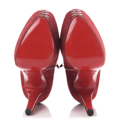 Christian Louboutin Veau Velours Recouzetta 160 Booties 37.5 Oeillet 5 of 7