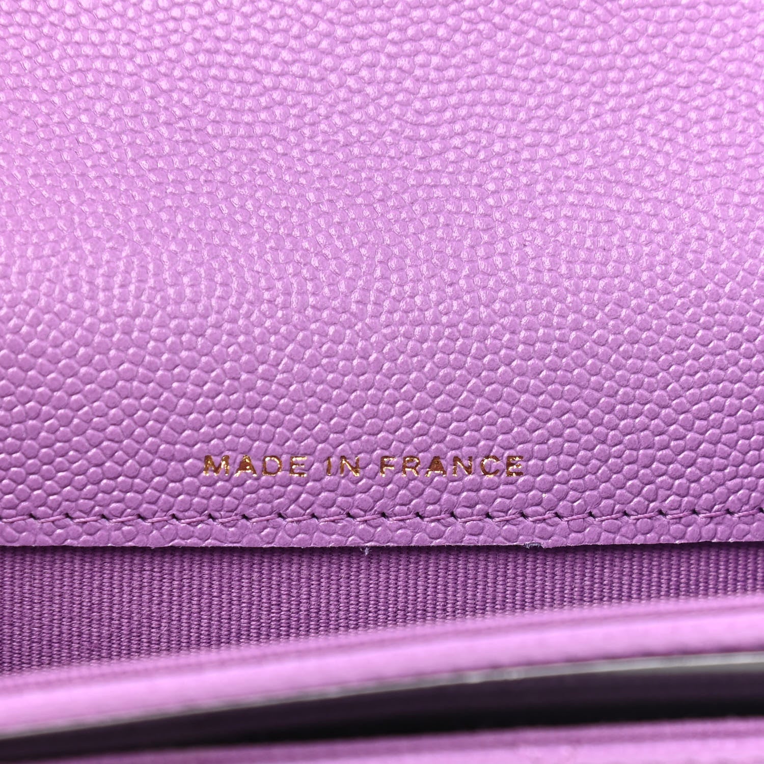 Chanel Caviar Quilted Flap Card Holder Wallet Purple 7 of 9