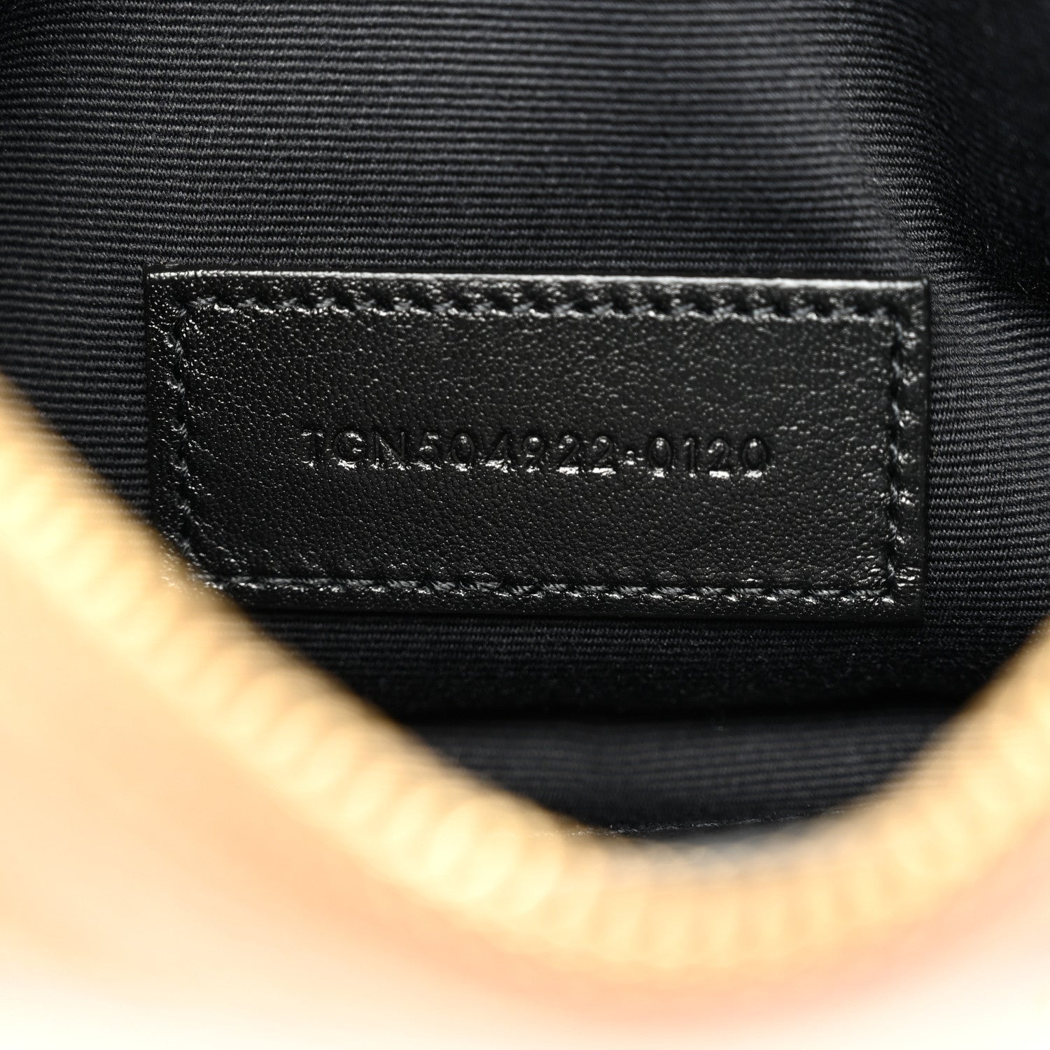 Saint Laurent Grain De Poudre Chevron Monogram Bill Pouch Dune 7 of 8