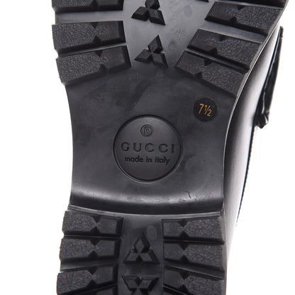 Gucci Calfskin Cirano Lux Mens Horsebit Lug Sole Loafers 7.5 Black 6 of 9