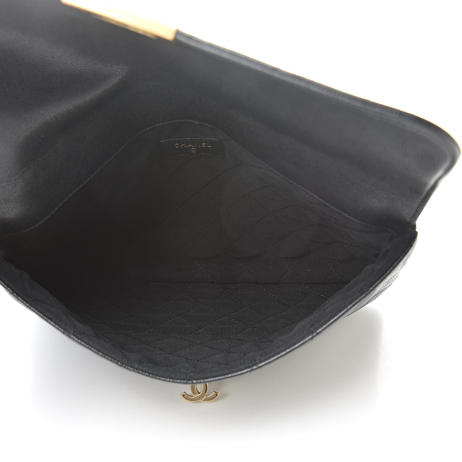 Chanel Caviar Quilted Medium Golden Class Pouch Black 5 of 8