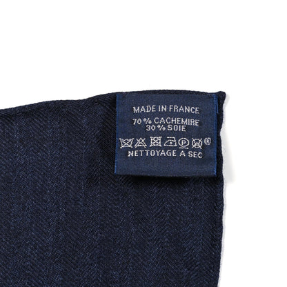 Hermes Silk Cashmere Grand Manege Bandana Shawl 140 Marine White 2 of 6