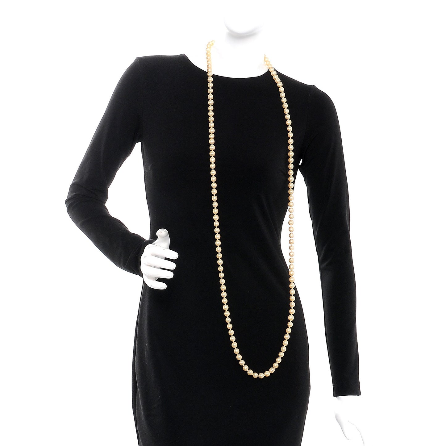 Pearl Long Necklace Gold