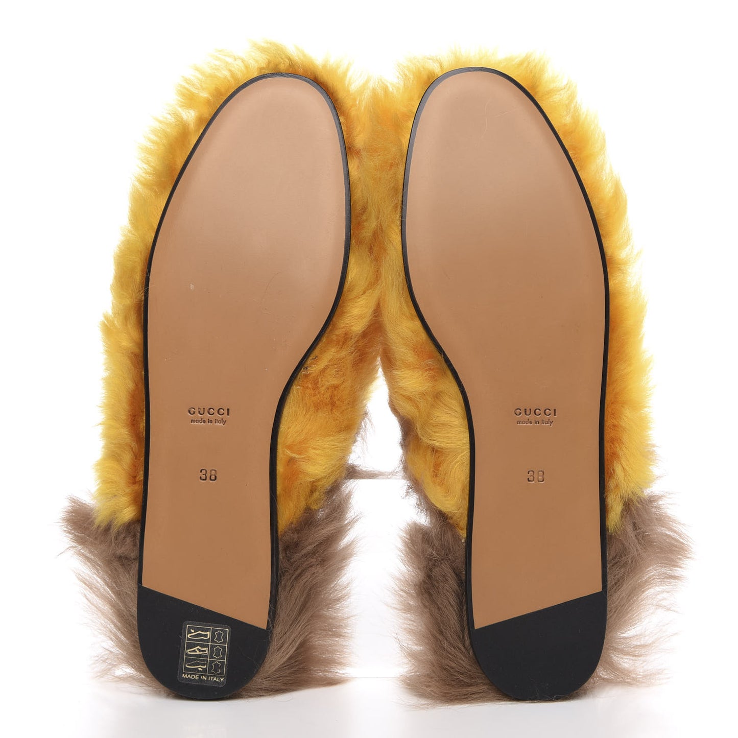 Merino Wool Womens Princetown Slippers 38 Light Crop Natural