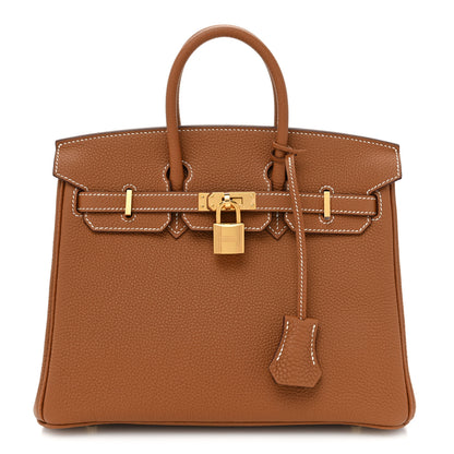 Hermes Togo Birkin 25 Gold 1 of 8
