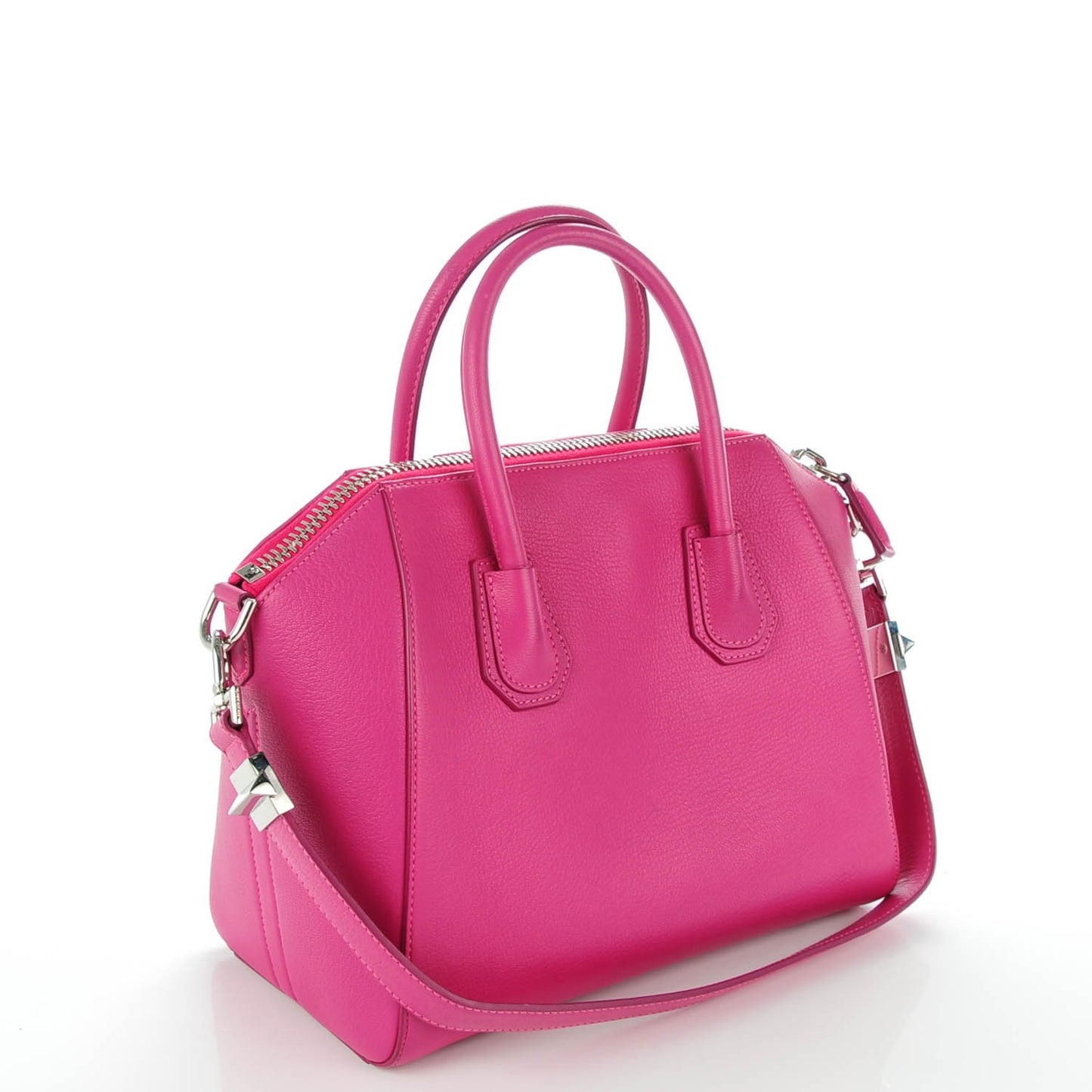 Sugar Goatskin Small Antigona Fuchsia