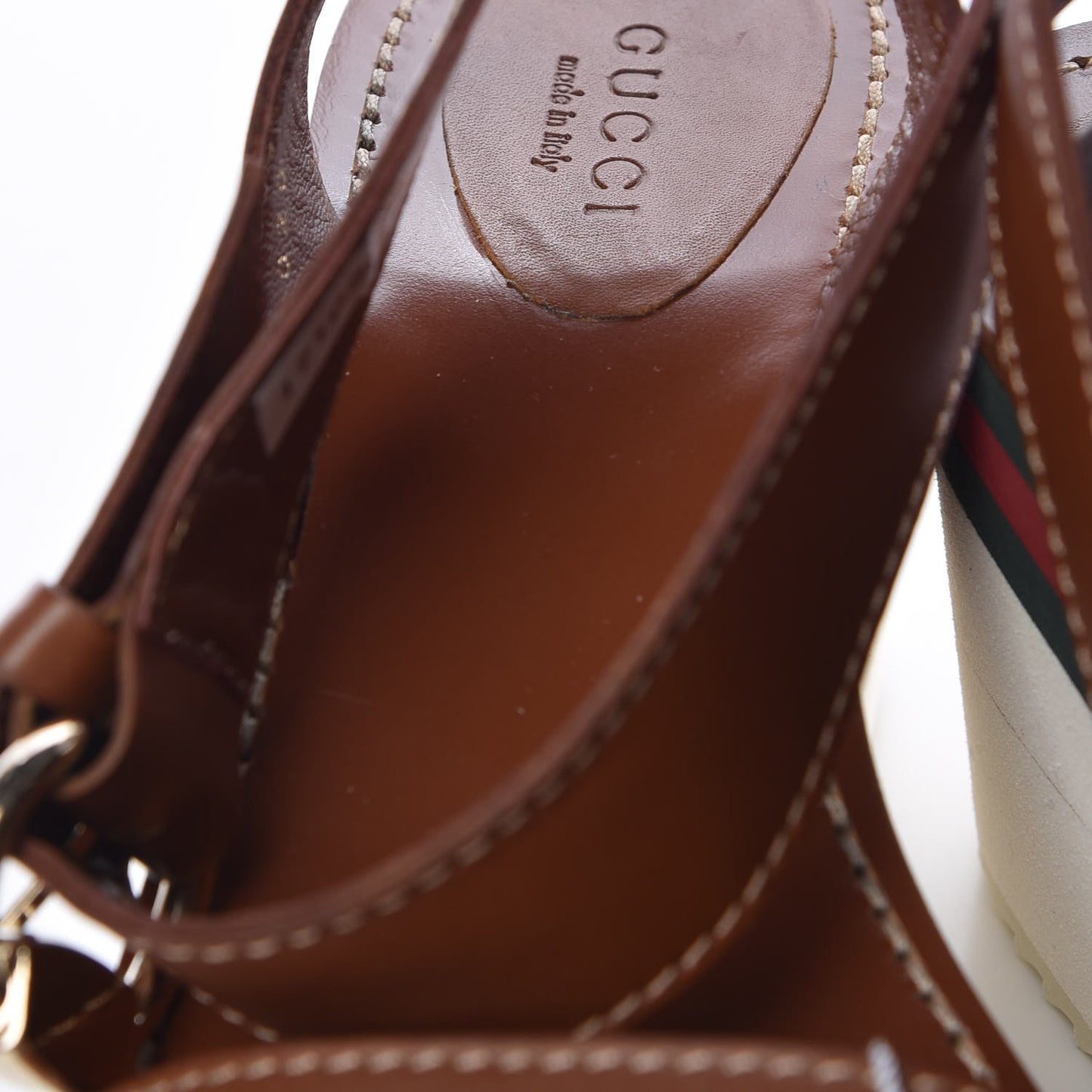 Calfskin Rubber Web Lifford Sandals 7 Cuir