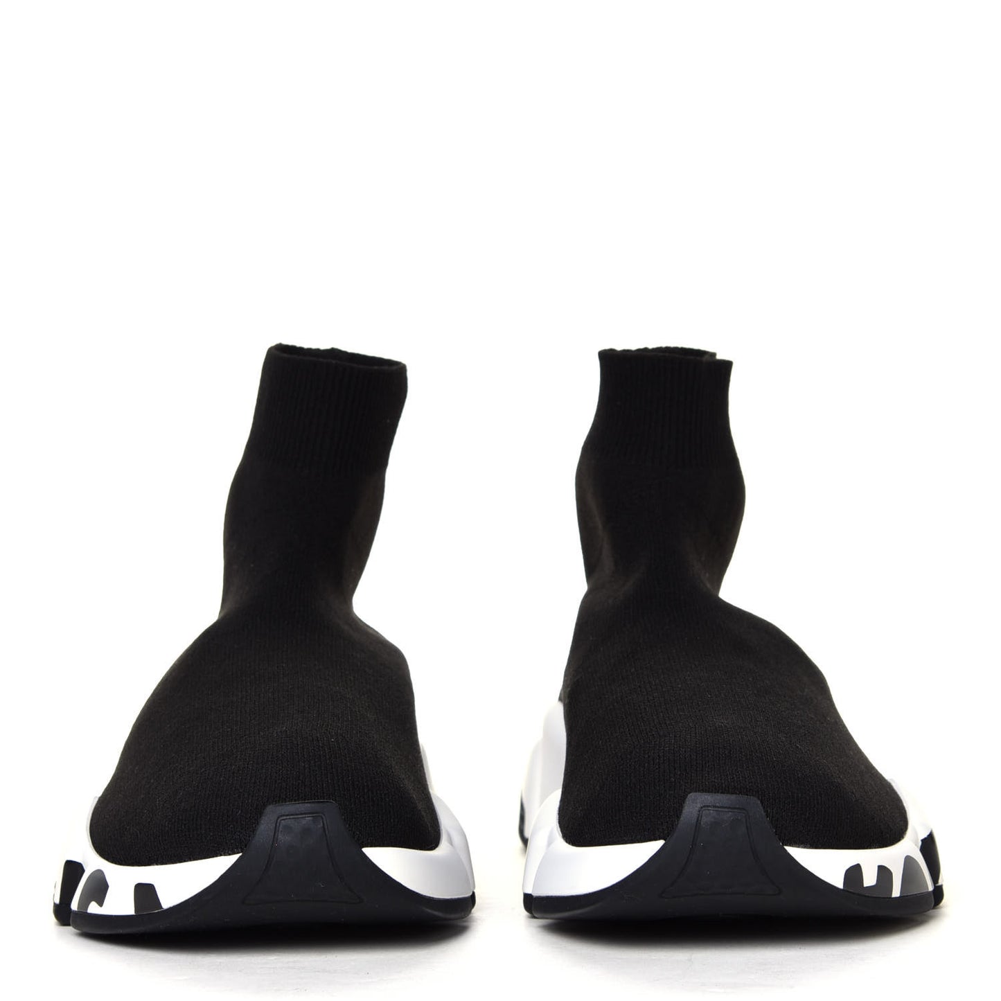 Neoprene Knit Womens Speed Graffiti Sneakers 37 Black White