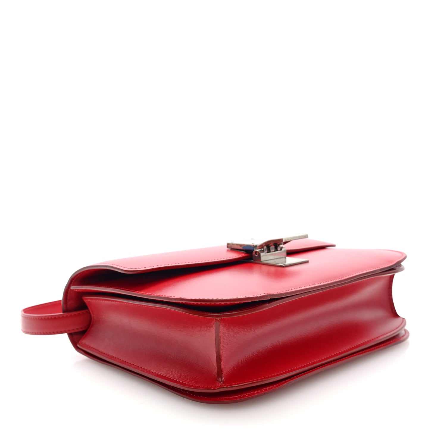 Box Calfskin Medium Classic Box Flap Bag Red