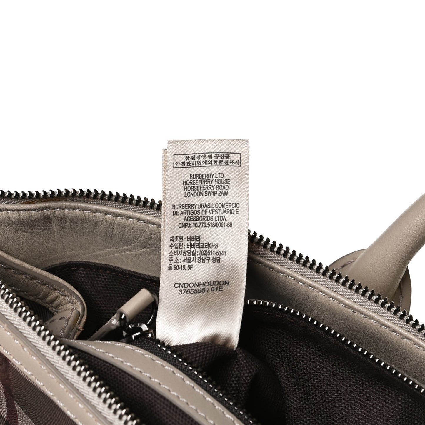 Smoked Check Diaper Bag Trench