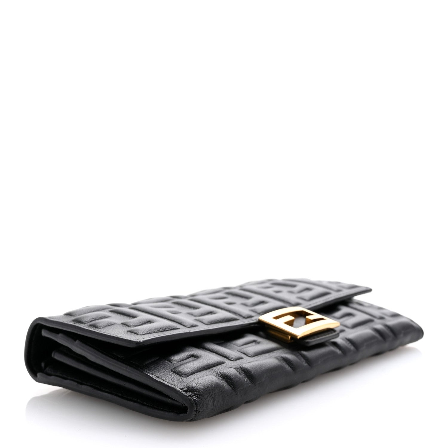 Fendi Nappa Matisse FF Embossed Continental Wallet Black 4 of 8