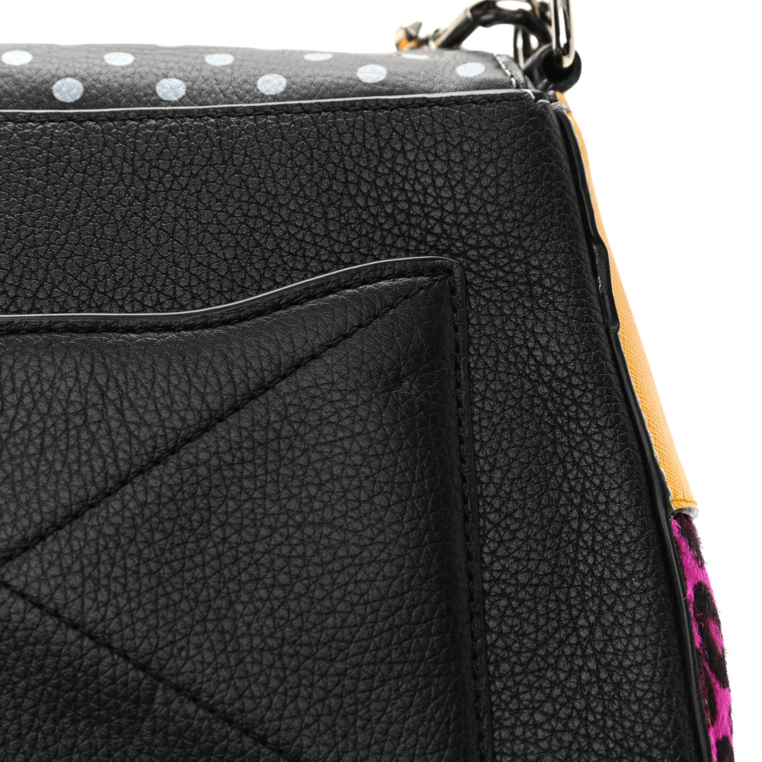 Marc Jacobs Calfskin Print Nomad Patchwork Saddle Bag Black Multicolor 10 of 10