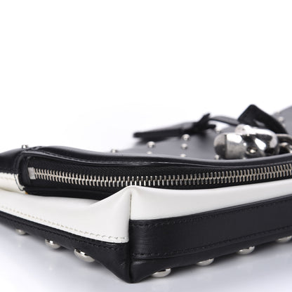 Alexander McQueen Calfskin Studded Padlock Skull Clutch Black 6 of 13