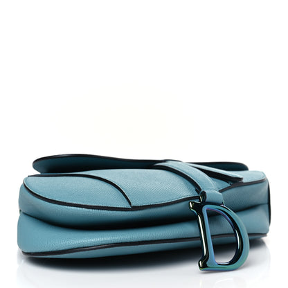 Christian Dior Grained Calfskin Saddle Bag Azure Blue 4 of 8
