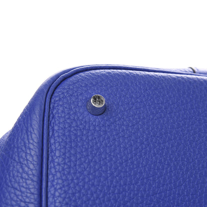 Hermes Taurillon Clemence Picotin Lock 26 GM Bleu Electrique 9 of 10