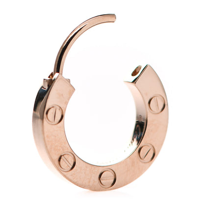 Cartier 18K Pink Gold Single LOVE Hoop Earring 3 of 6