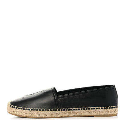 Saint Laurent Lambskin Monogram Espadrilles 41 Black 1 of 9