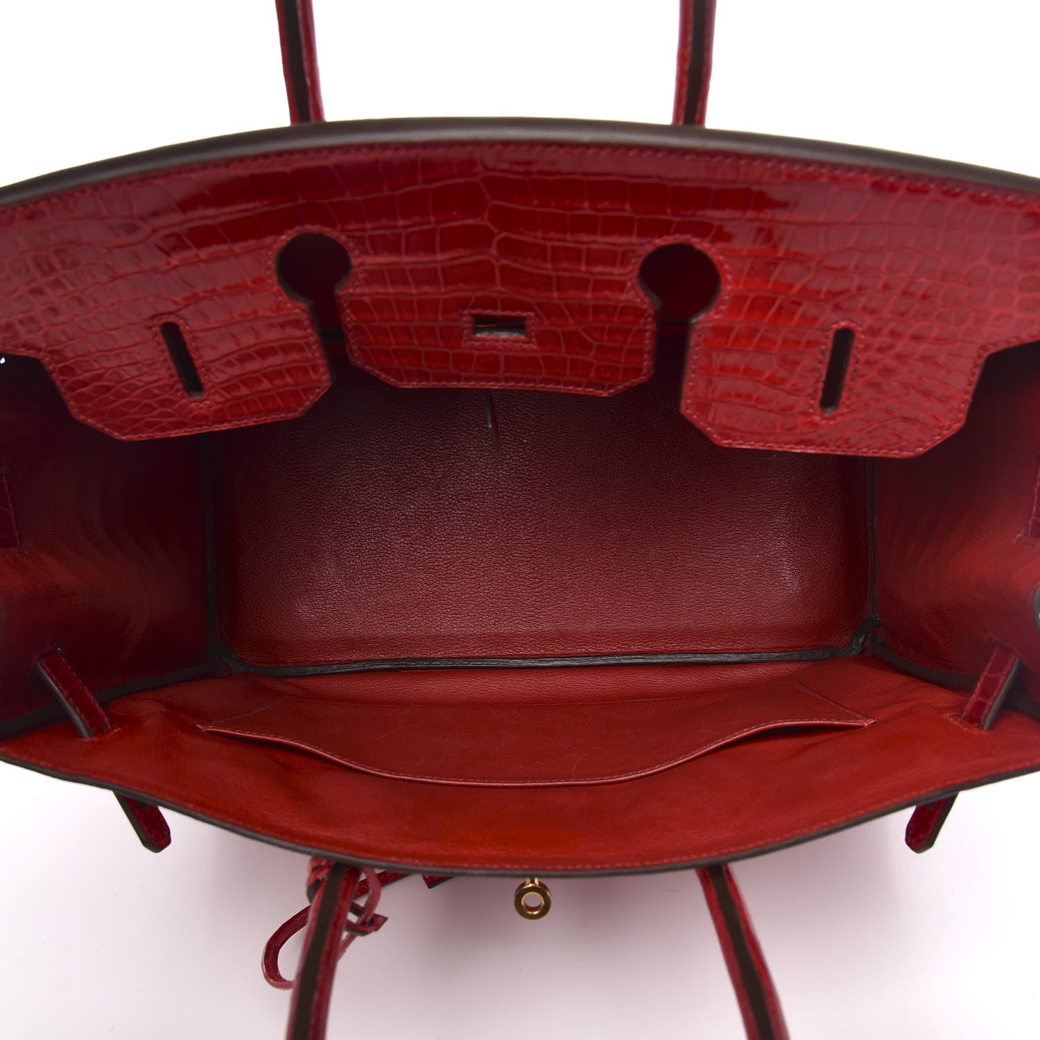 Hermes Shiny Porosus Crocodile Birkin 35 Braise 7 of 31