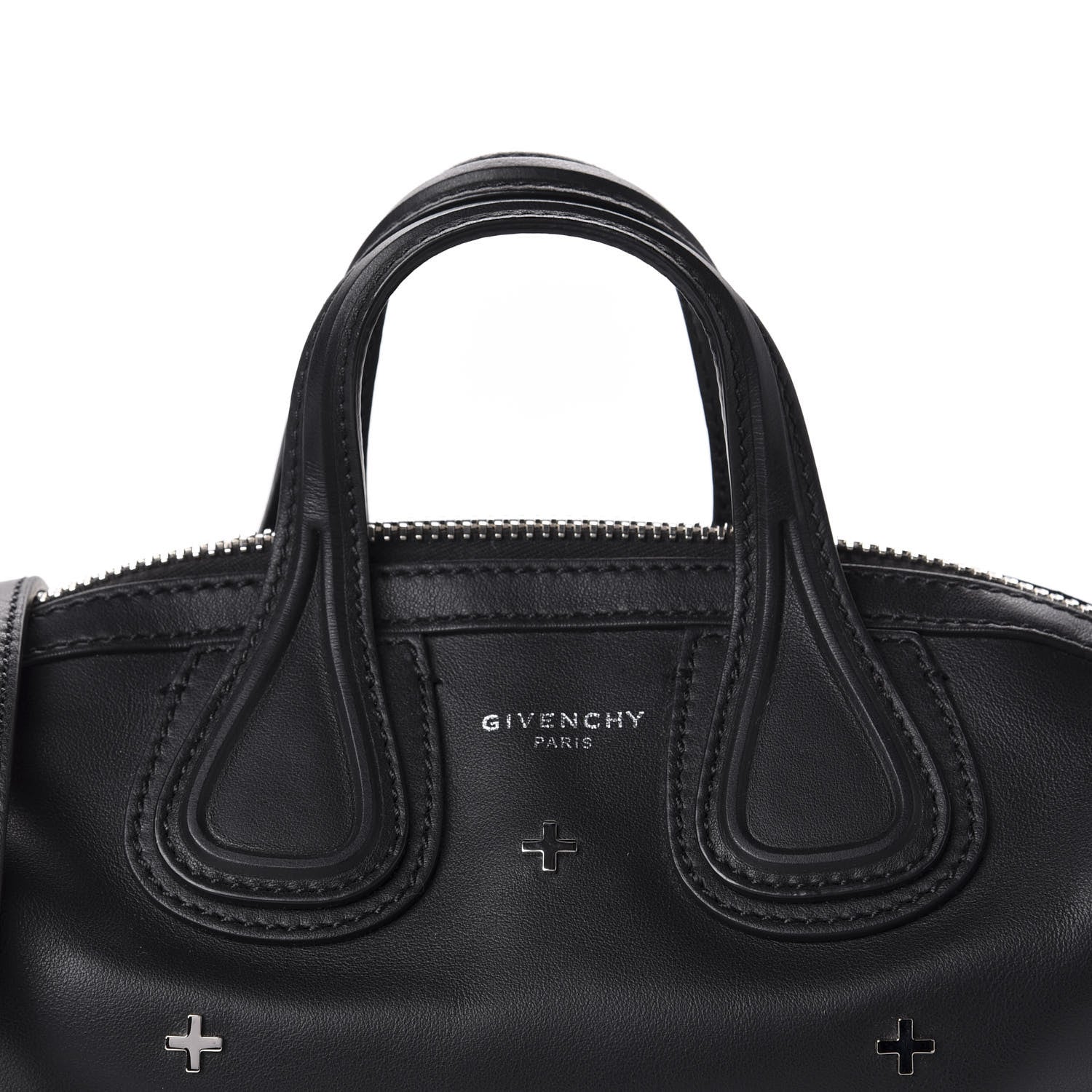Givenchy Waxed Calfskin Micro Metal Cross Nightingale Black 11 of 11