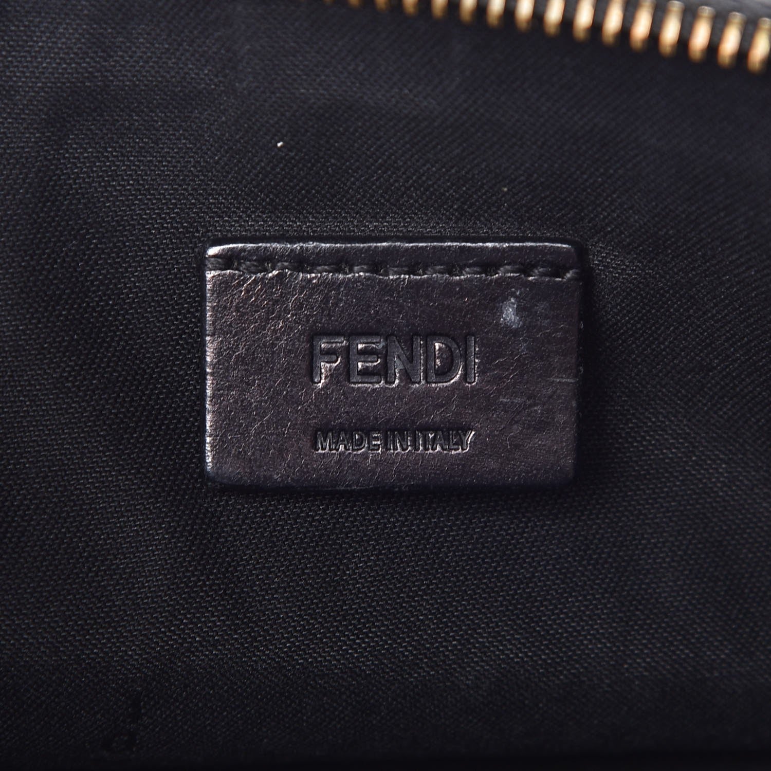 Fendi Vitello Century Elite Monster Eyes Pouch Black Graphite 6 of 10