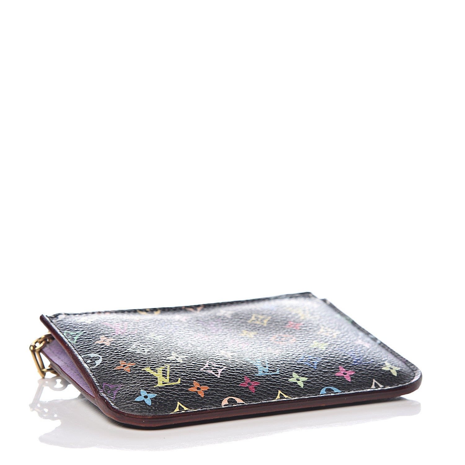Louis Vuitton Monogram Multicolor Key Pouch Black Violet 3 of 7