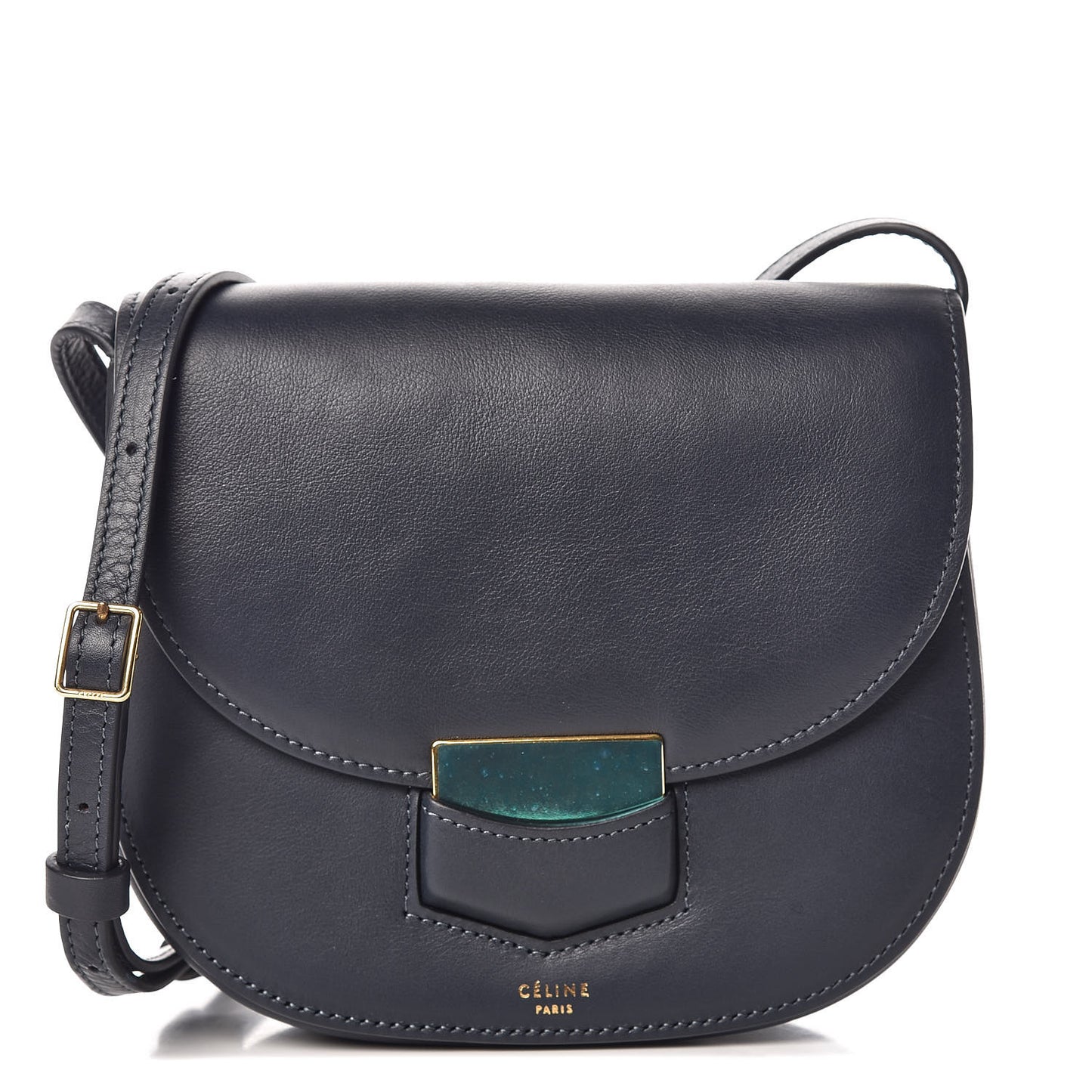 Smooth Calfskin Small Trotteur Navy Blue