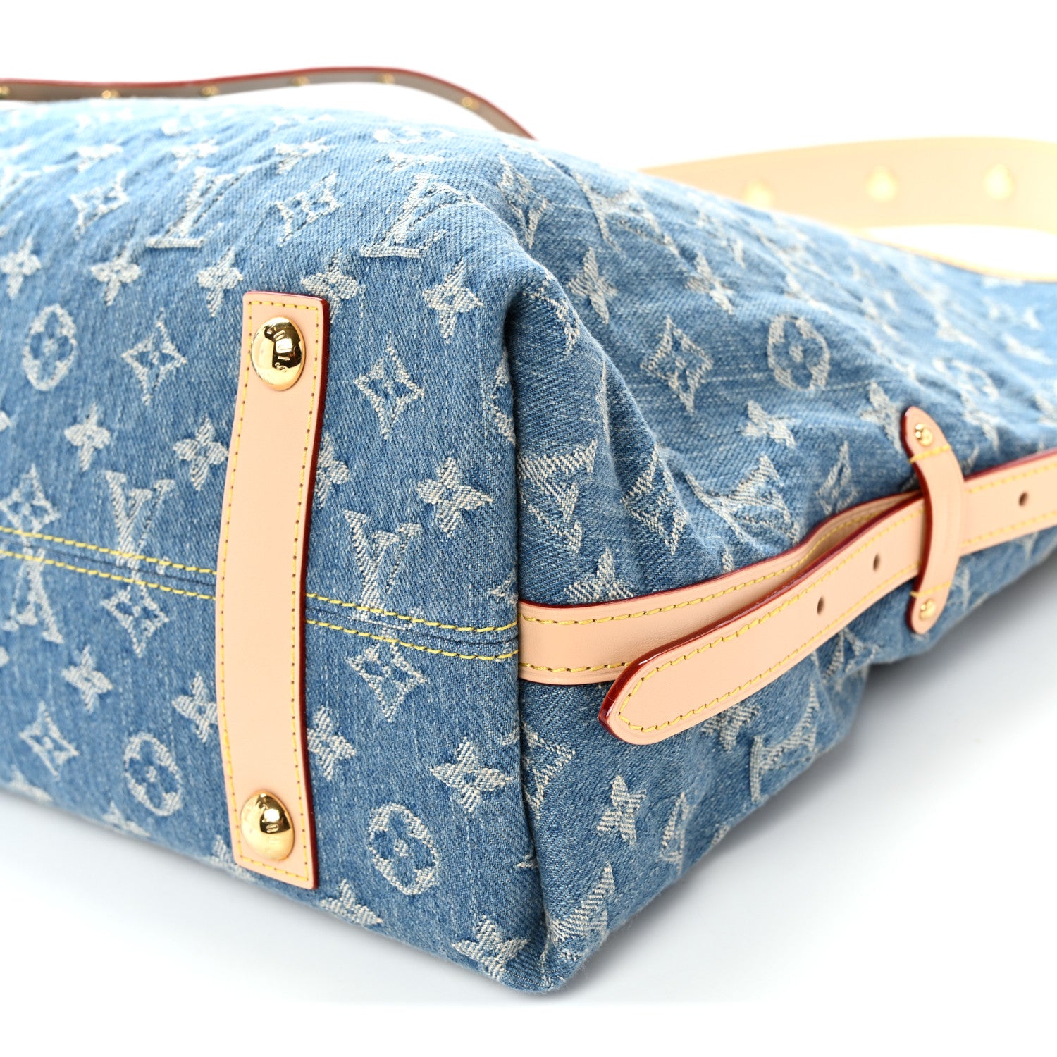 Louis Vuitton Monogram Denim CarryAll MM Blue 10 of 10
