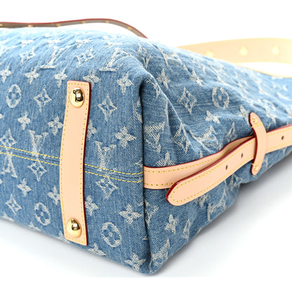 Louis Vuitton Monogram Denim CarryAll MM Blue 10 of 10