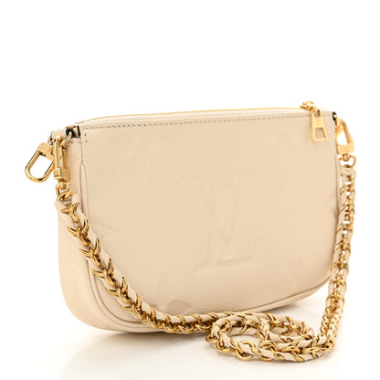 Louis Vuitton Empreinte Monogram Giant Multi Pochette Accessories Small Pochette Cream 3 of 9