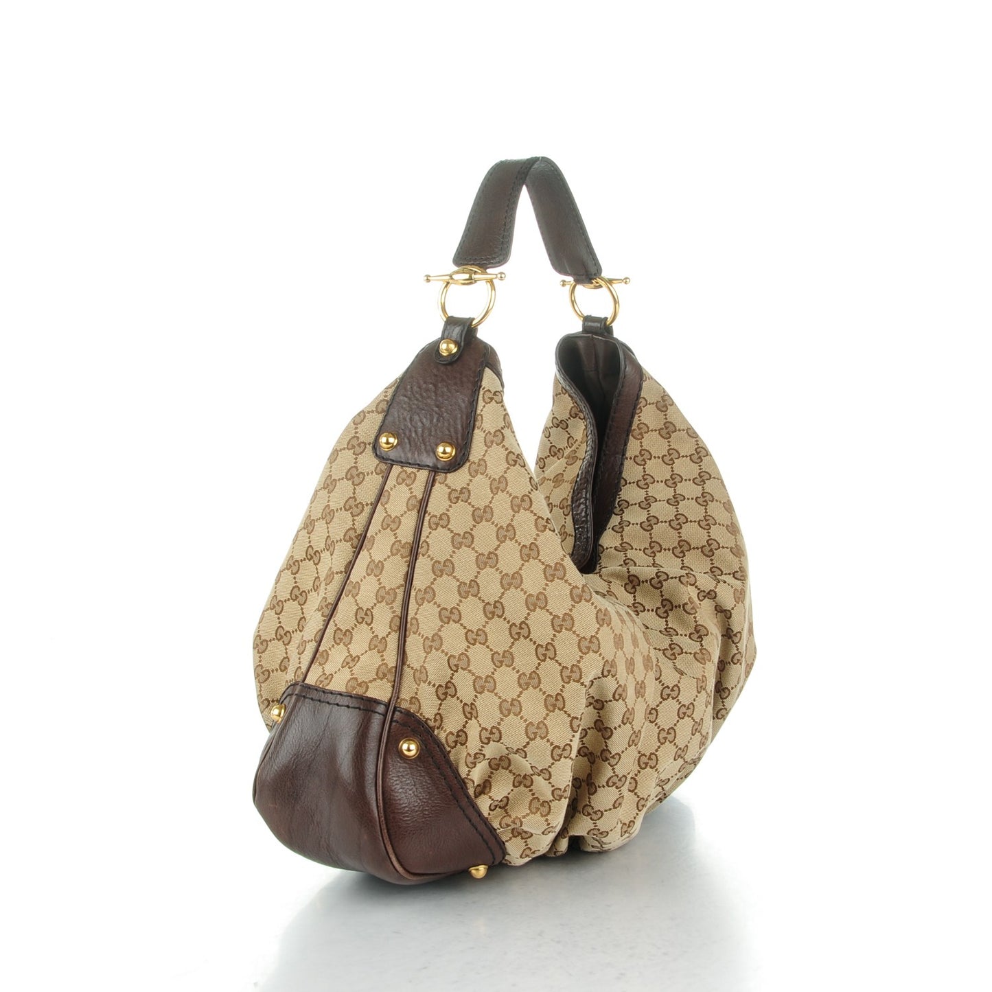 Monogram Large Jockey Hobo Dark Brown