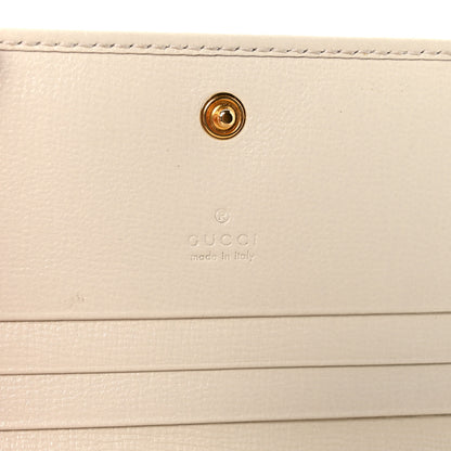 Gucci GG Supreme Monogram Azalea Calfskin Horsebit 1955 Card Case Wallet Beige Ebony Mystic White 6 of 8