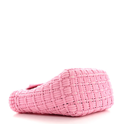Balenciaga Washed Frayed Denim Braided XS Bistro Basket Pink 4 of 11