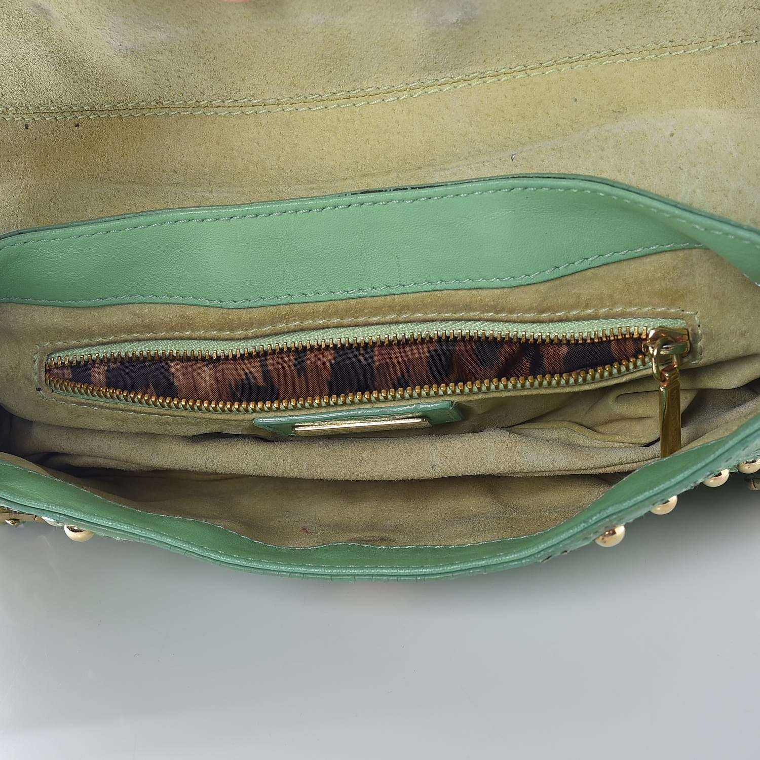 Dolce & Gabbana Snakeskin Small Shoulder Bag Green 5 of 10