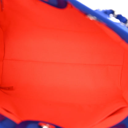 Chanel Mixed Fibers Mini Deauville Tote Blue Orange 5 of 10