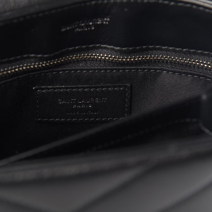 Saint Laurent Calfskin Y Quilted Monogram Toy Loulou Crossbody Bag Black 6 of 11