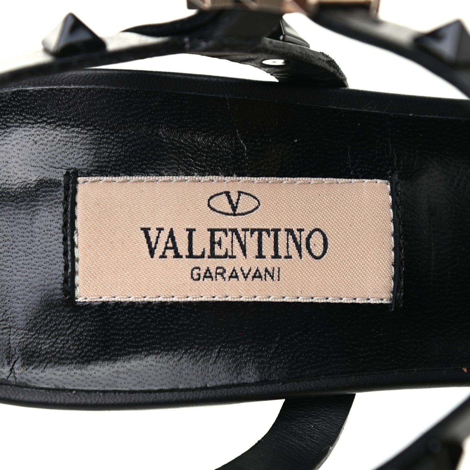 Valentino Garavani Calfskin Rockstud 60mm City Sandals 39 Black 6 of 7