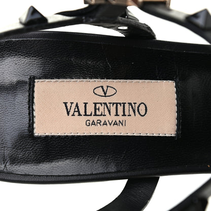Valentino Garavani Calfskin Rockstud 60mm City Sandals 39 Black 6 of 7