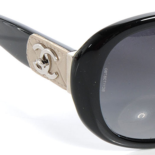 Chanel Acetate CC Turnlock Sunglasses 5235-Q Black Beige 4 of 6